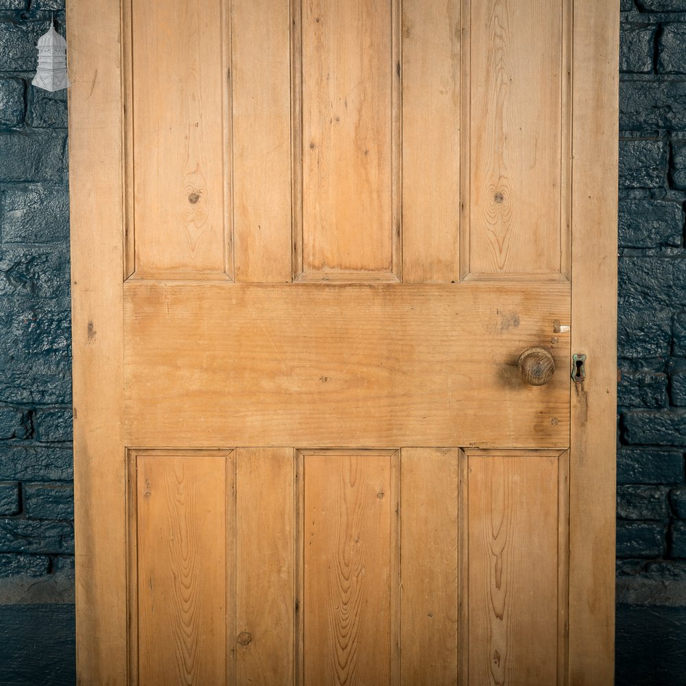 6-Panel Pine Door – Moulded Panels, Rustic Finish