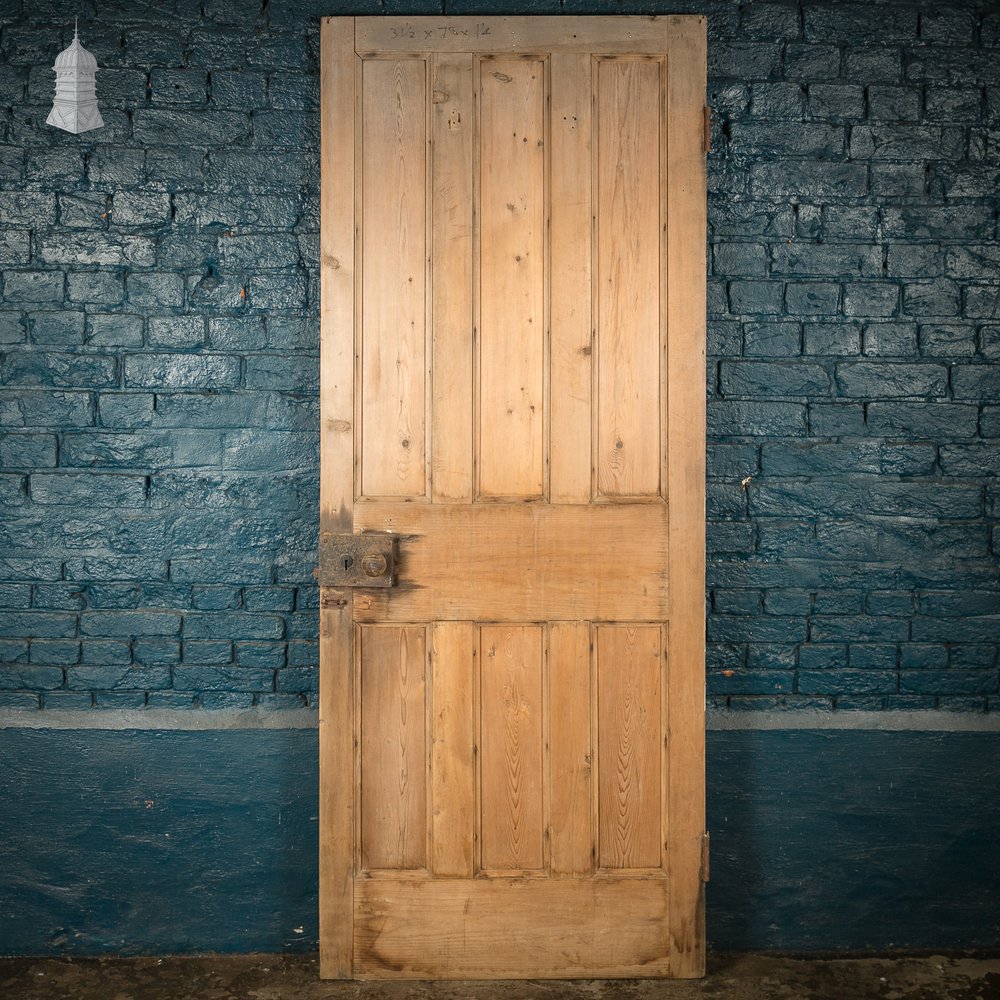6-Panel Pine Door – Moulded Panels, Rustic Finish