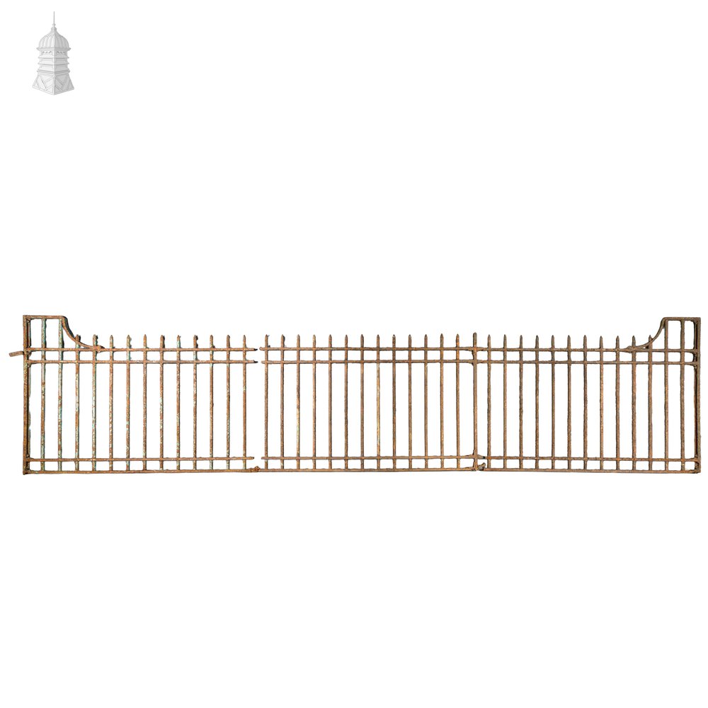 Wrought Iron Railings, Reclaimed Perimeter Railing - A Run of 5.7M