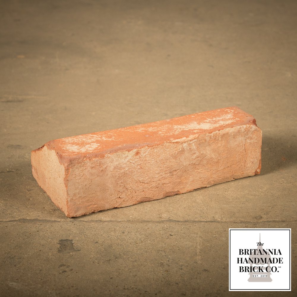 2 1/2" Plinth Stretcher Handmade Red Brick, Period Style Plinth Bricks