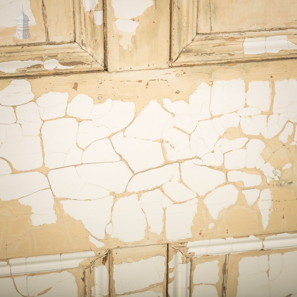 Reclaimed 4-Panel Door – Cracked White Paint