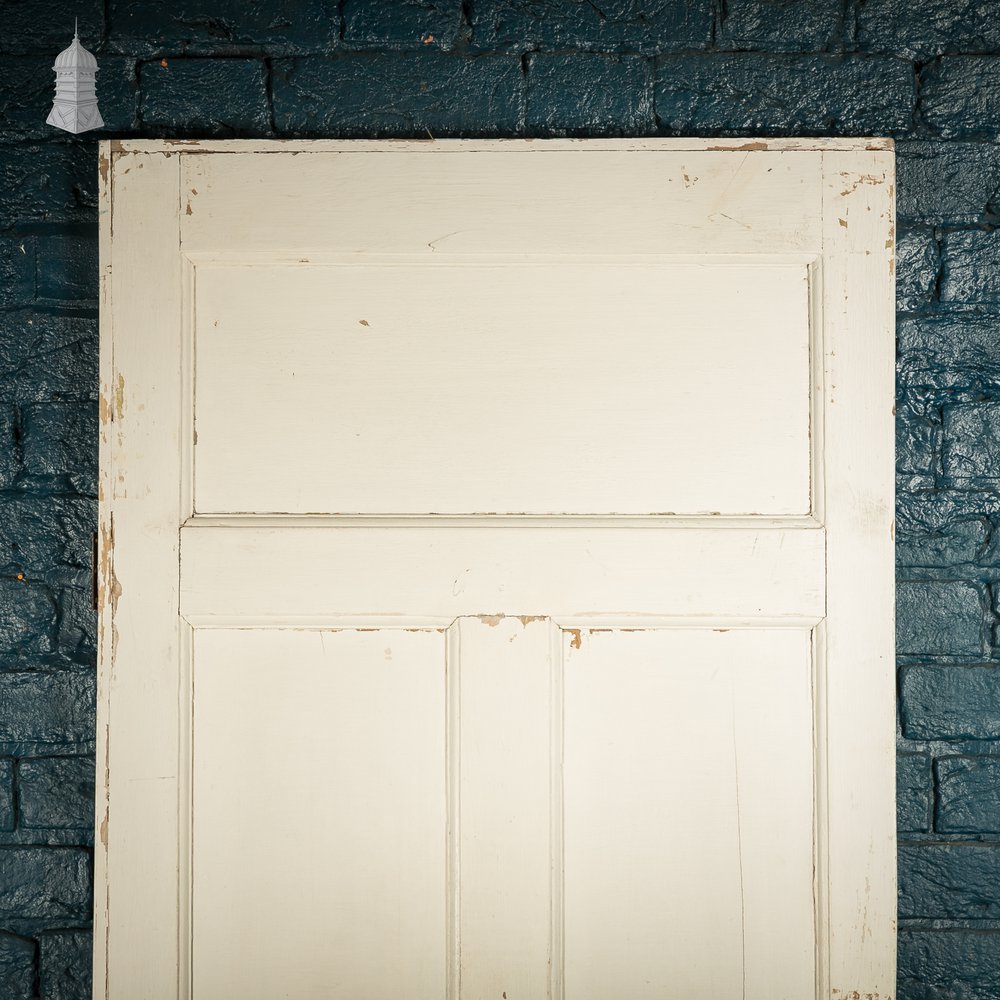 Moulded 4-panel Door, Distressed White Painted Finish