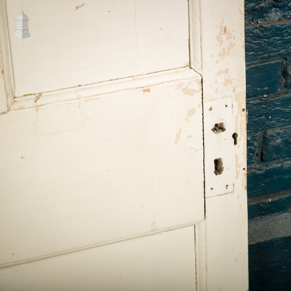 Moulded 4-panel Door, Distressed White Painted Finish