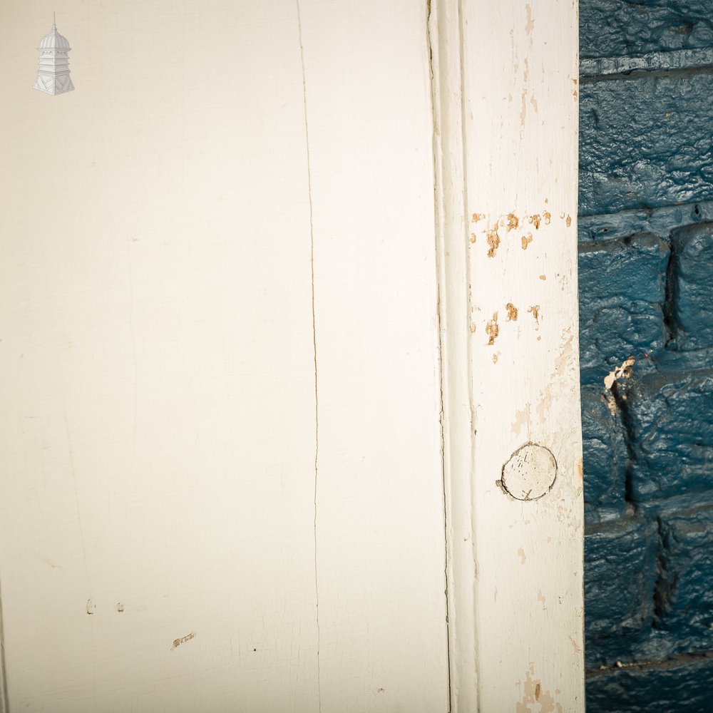 Moulded 4-panel Door, Distressed White Painted Finish