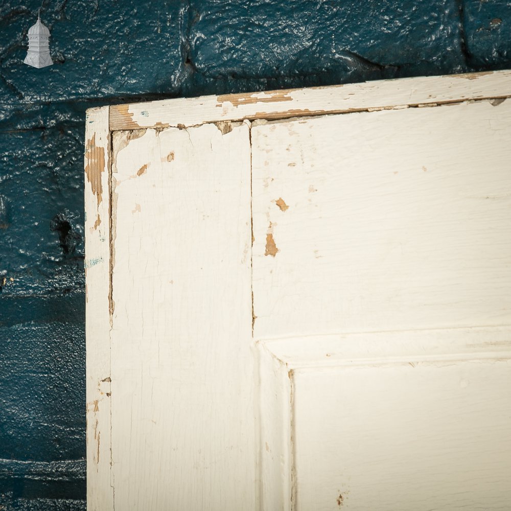Moulded 4-panel Door, Distressed White Painted Finish