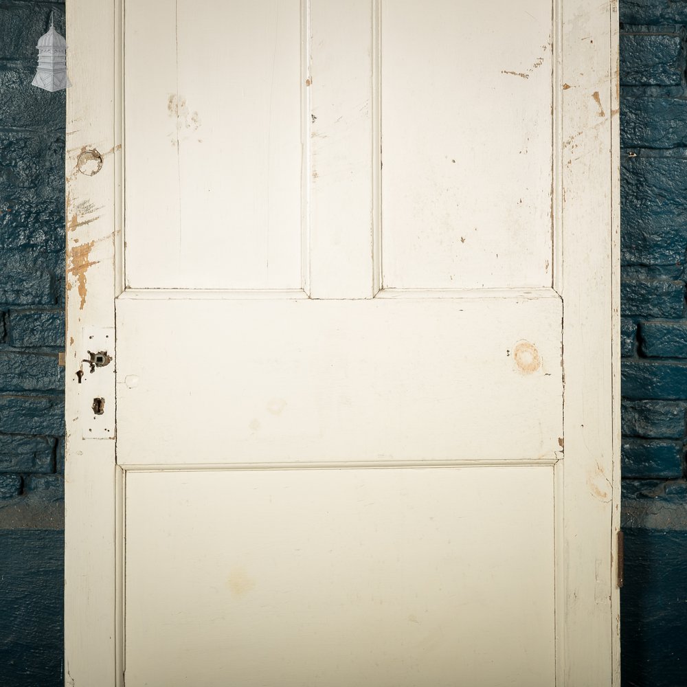 Moulded 4-panel Door, Distressed White Painted Finish