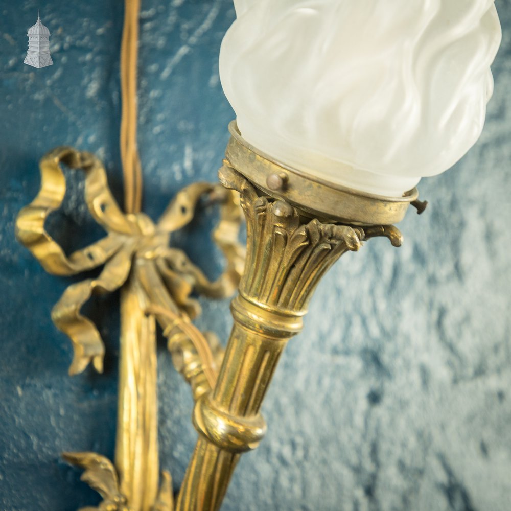 Neoclassical Wall Sconce, Ceremonial Torch Design Lamp