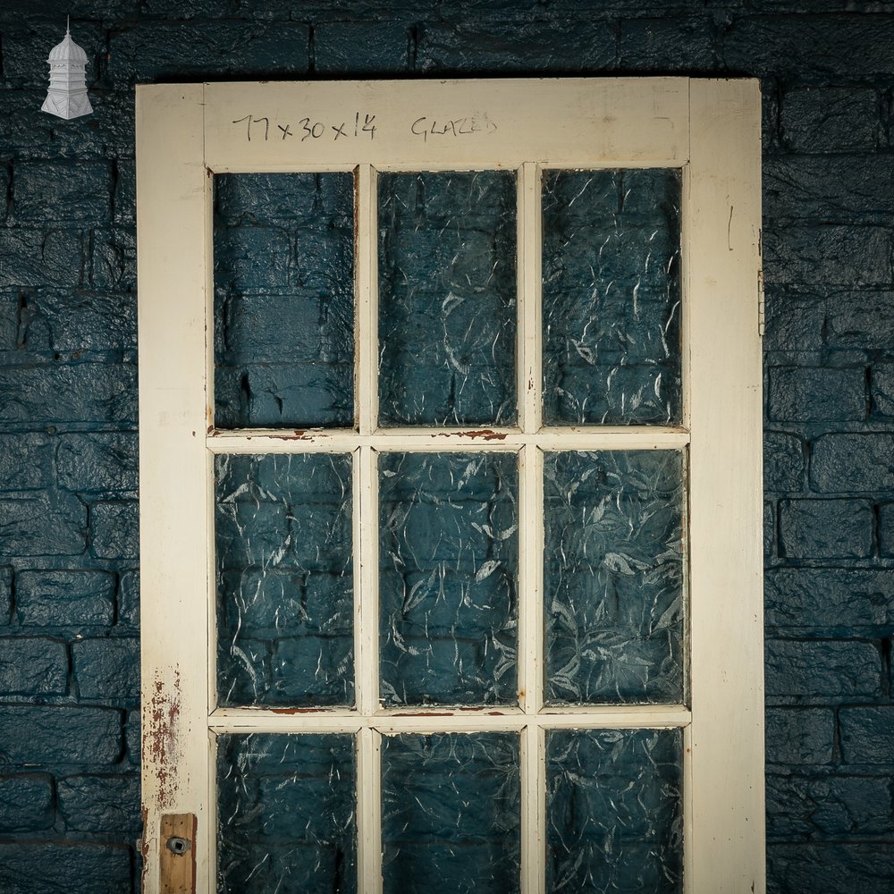 Glazed Patio Door – Distressed White Pine