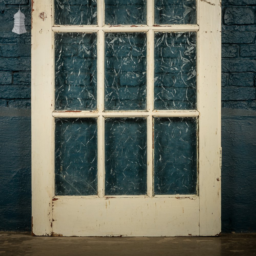 Glazed Patio Door – Distressed White Pine