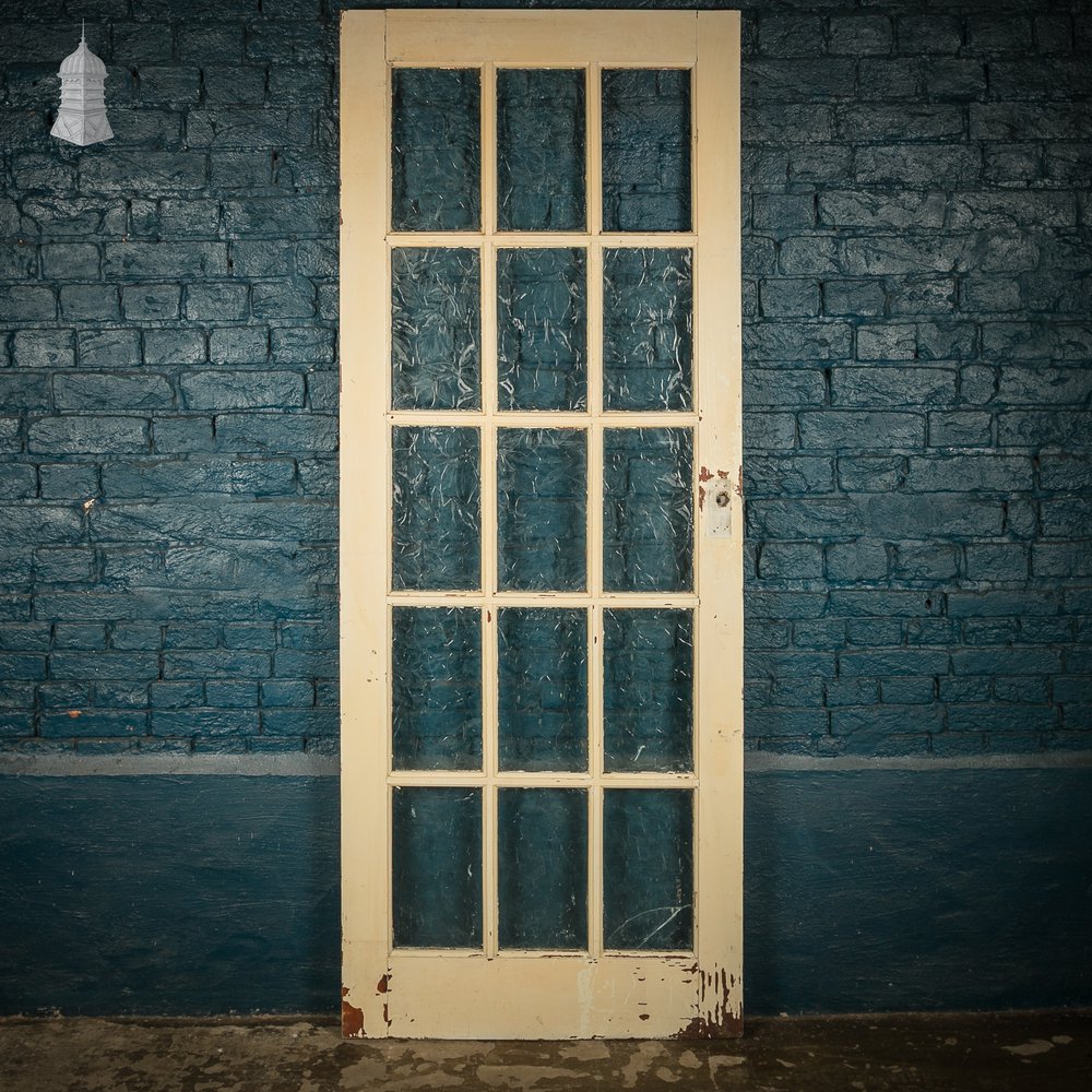 Glazed Patio Door – Distressed White Pine
