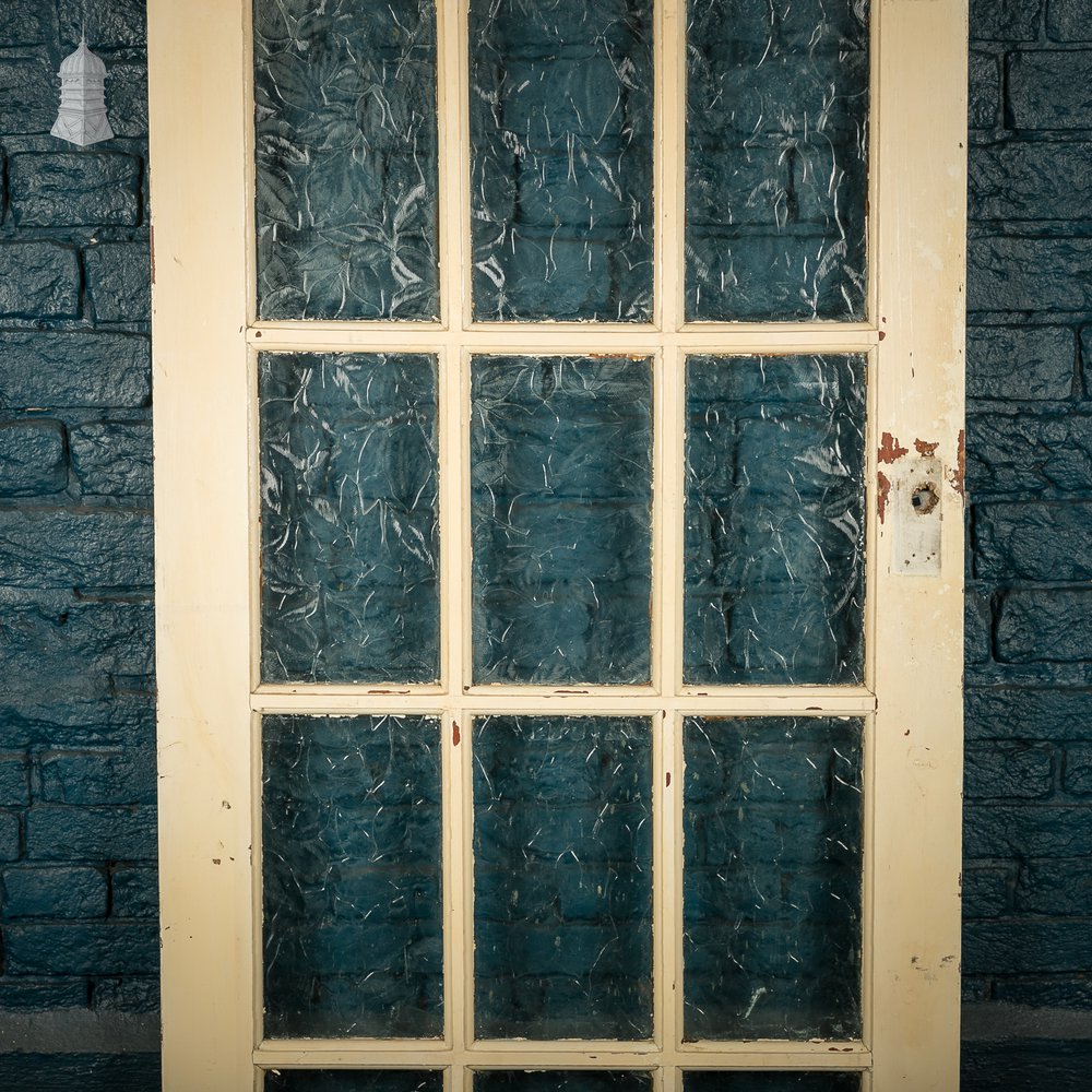 Glazed Patio Door – Distressed White Pine
