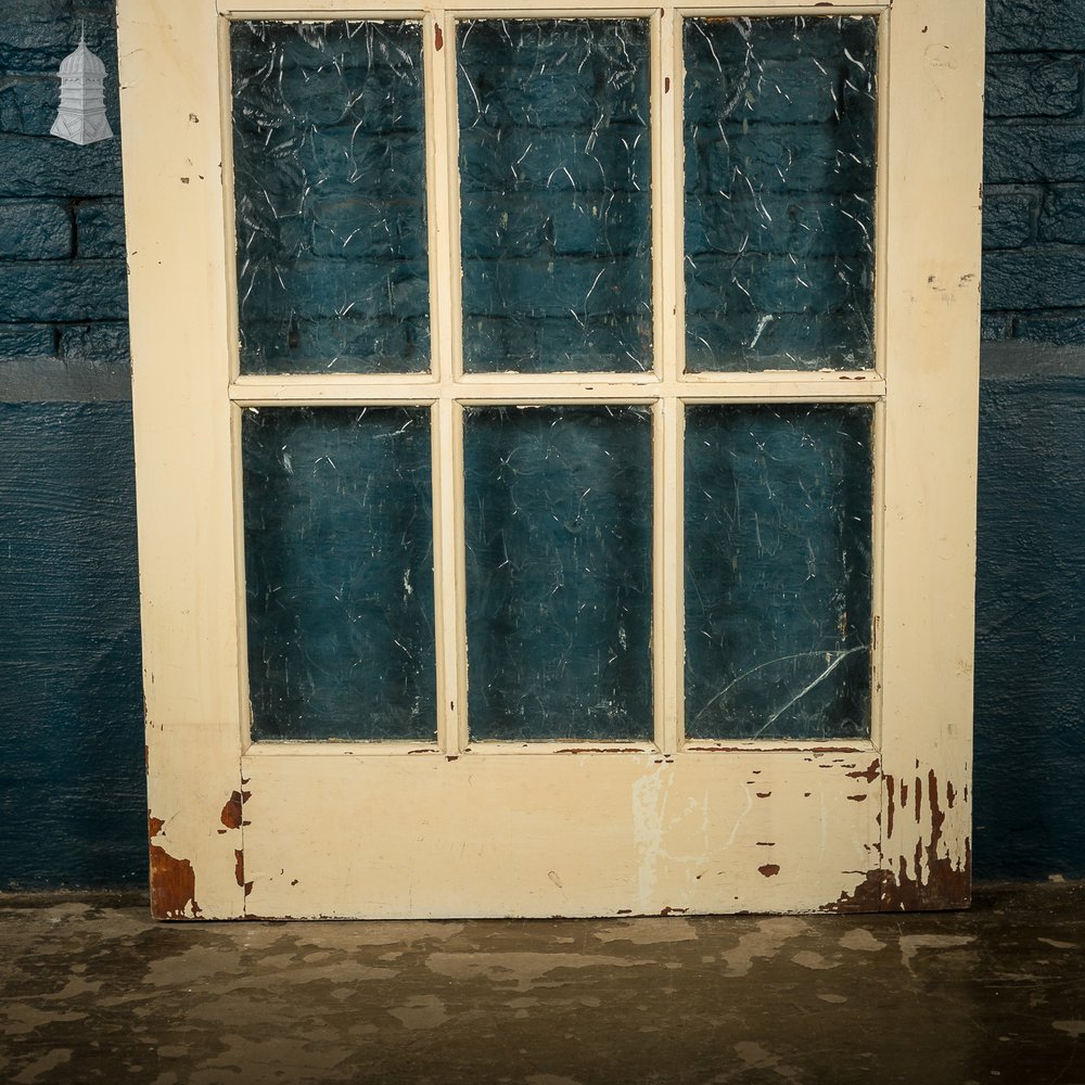 Glazed Patio Door – Distressed White Pine