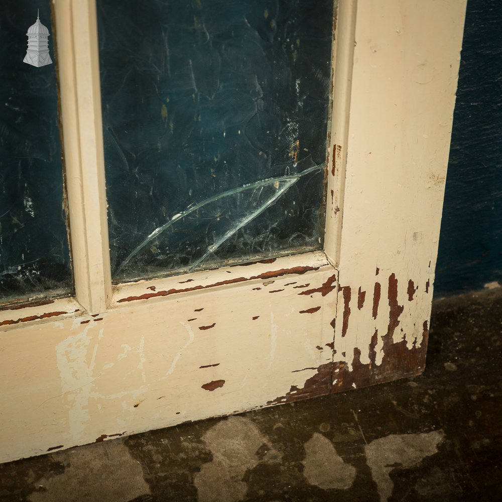 Glazed Patio Door – Distressed White Pine