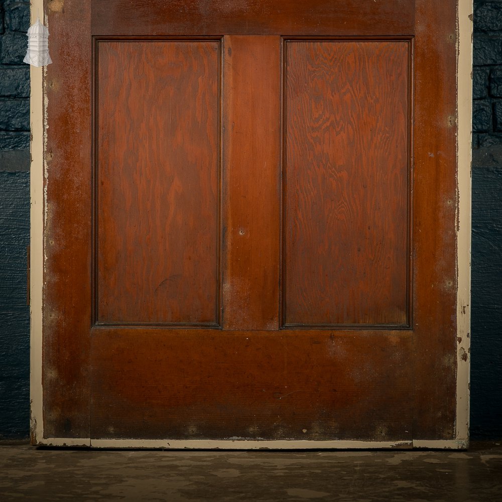 5-Panel Wooden Door – White & Brown Finish