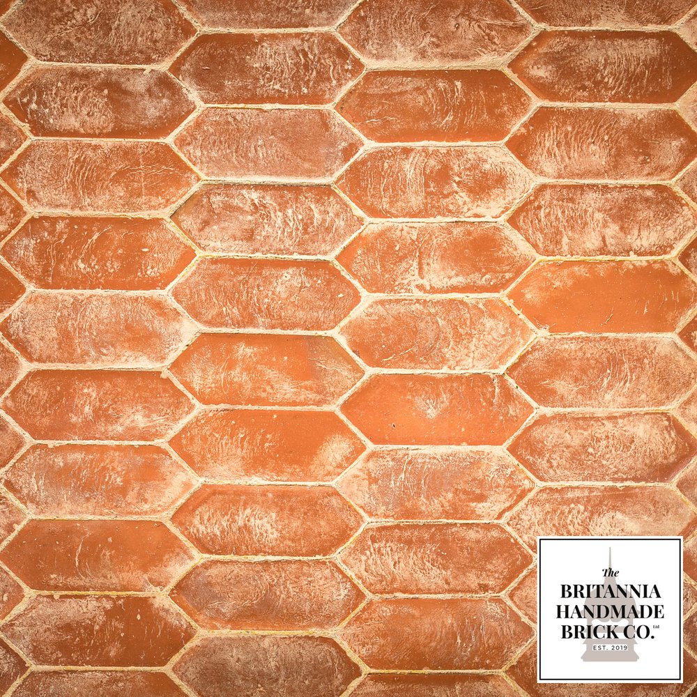 Handmade Red Floor Brick, Tessellating Polygon