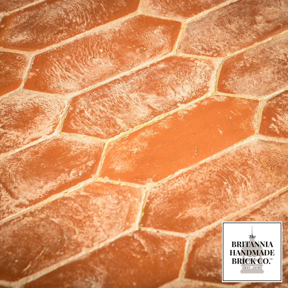 Handmade Red Floor Brick, Tessellating Polygon