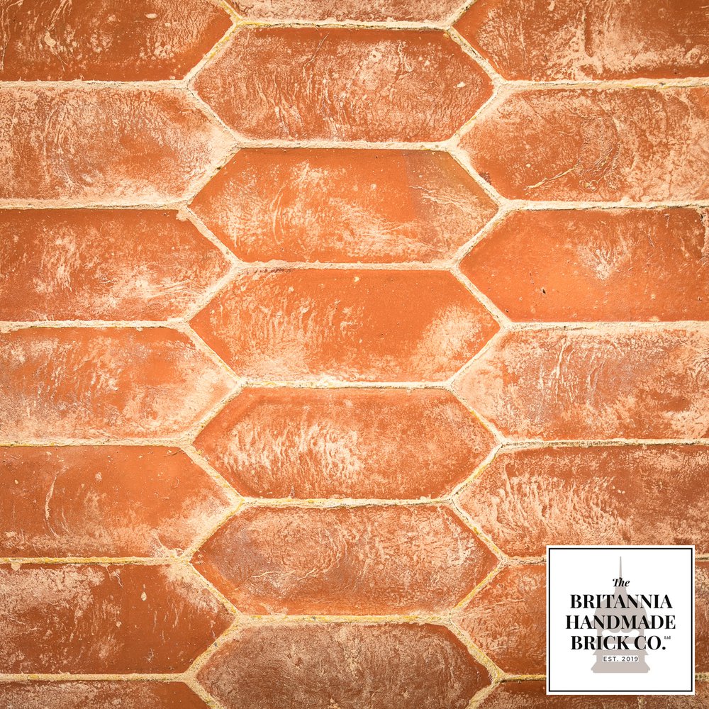 Handmade Red Floor Brick, Tessellating Polygon
