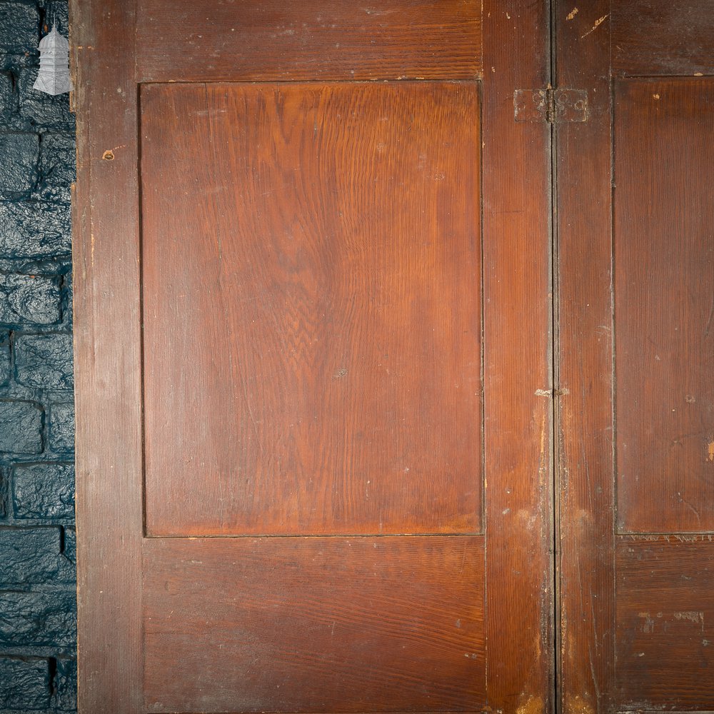 Tri-Fold Wooden Shutters, Two-Panel Design, Rustic Room Divider
