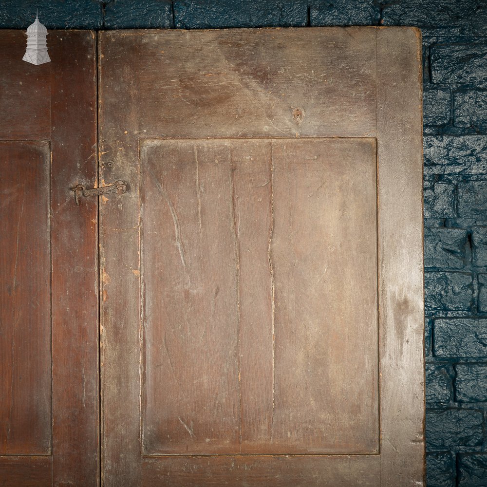 Tri-Fold Wooden Shutters, Two-Panel Design, Rustic Room Divider