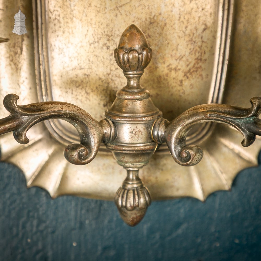 Pair of Two Arm Wall Sconces, Rewired