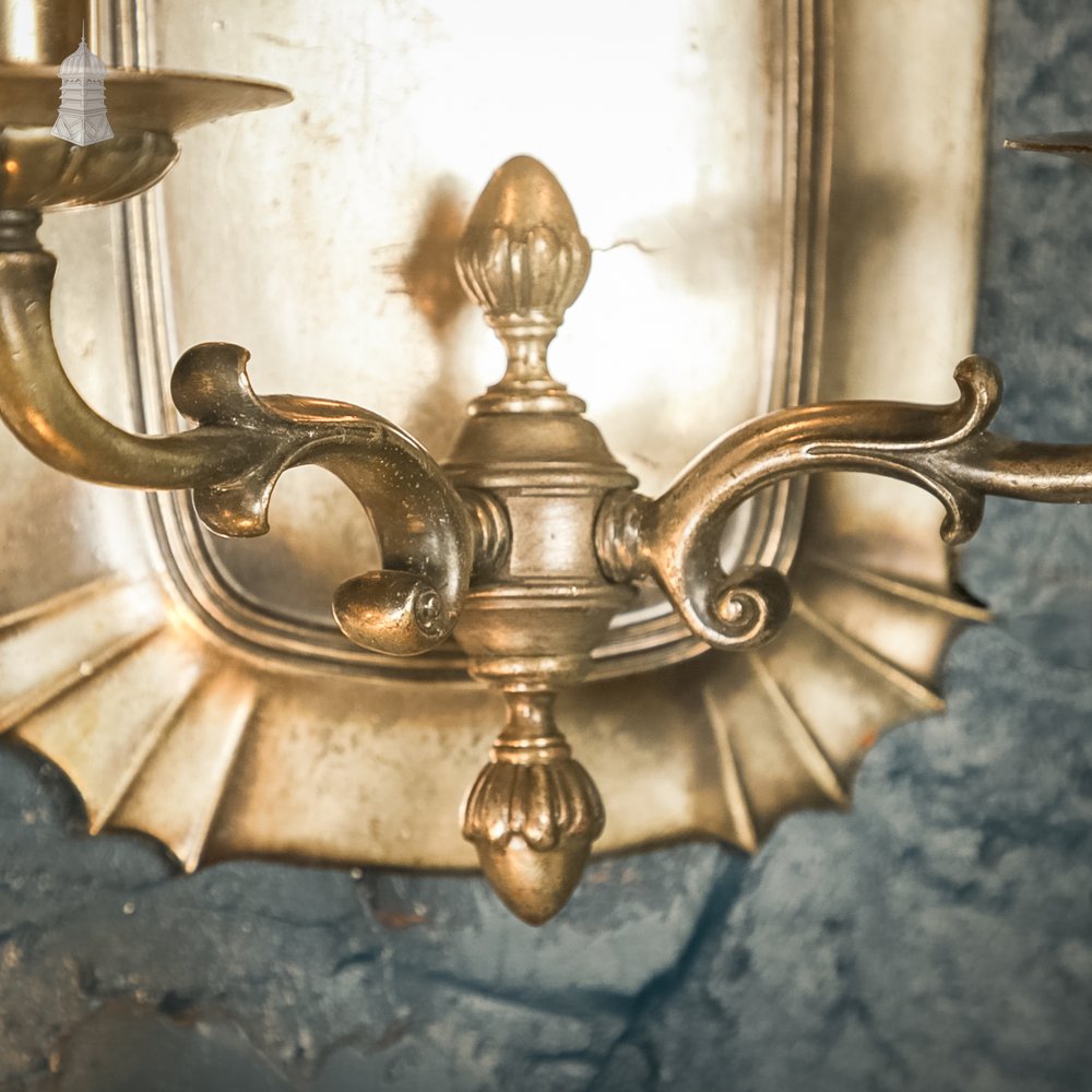 Pair of Two Arm Wall Sconces, Rewired
