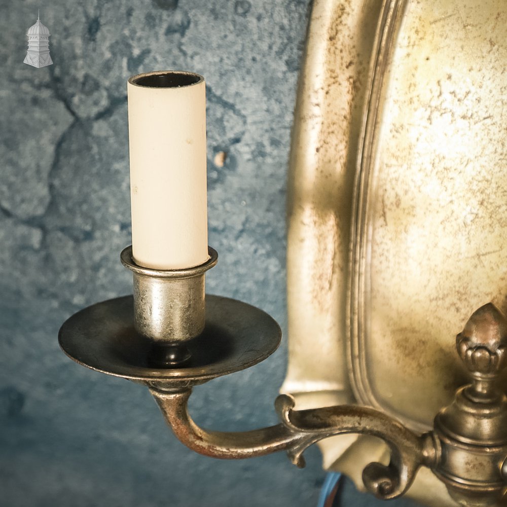 Pair of Two Arm Wall Sconces, Rewired