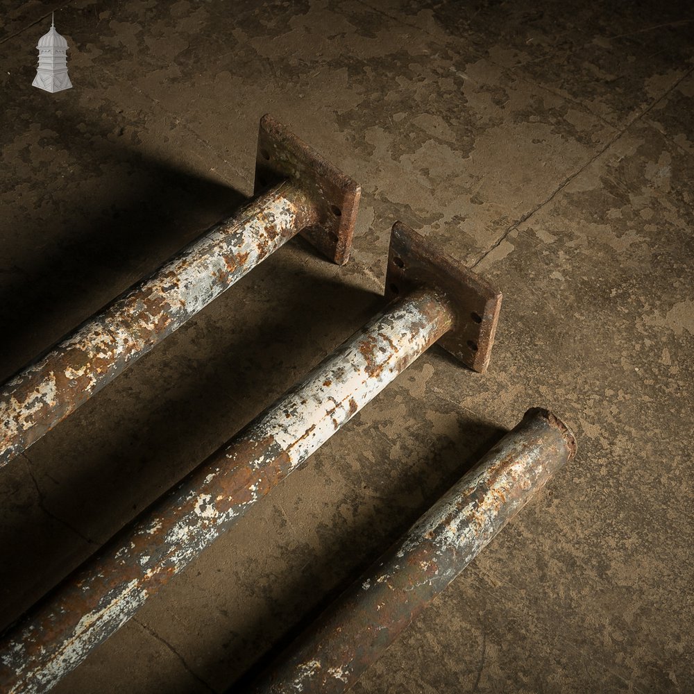 Cast Iron Pillars, 9 ft Tall - Columns Stanchions - Set of 5