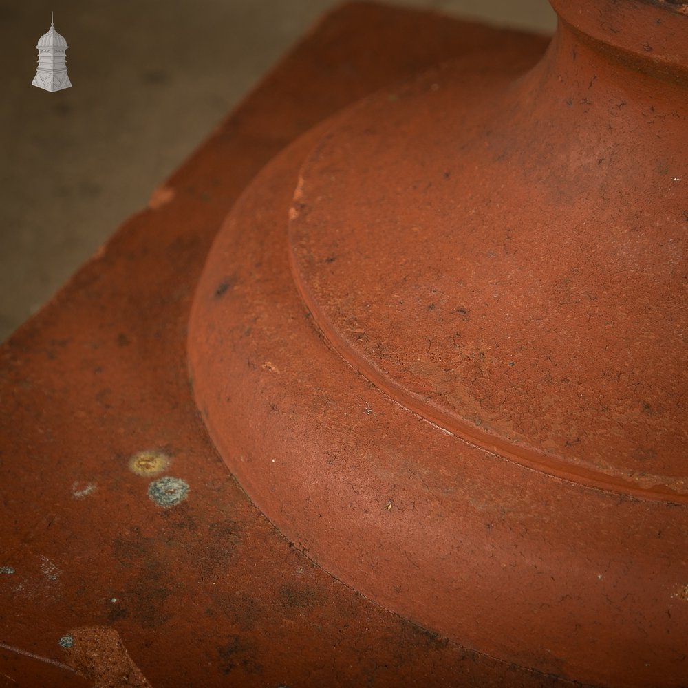 Terracotta Urn Bases, Pair of Pier Caps