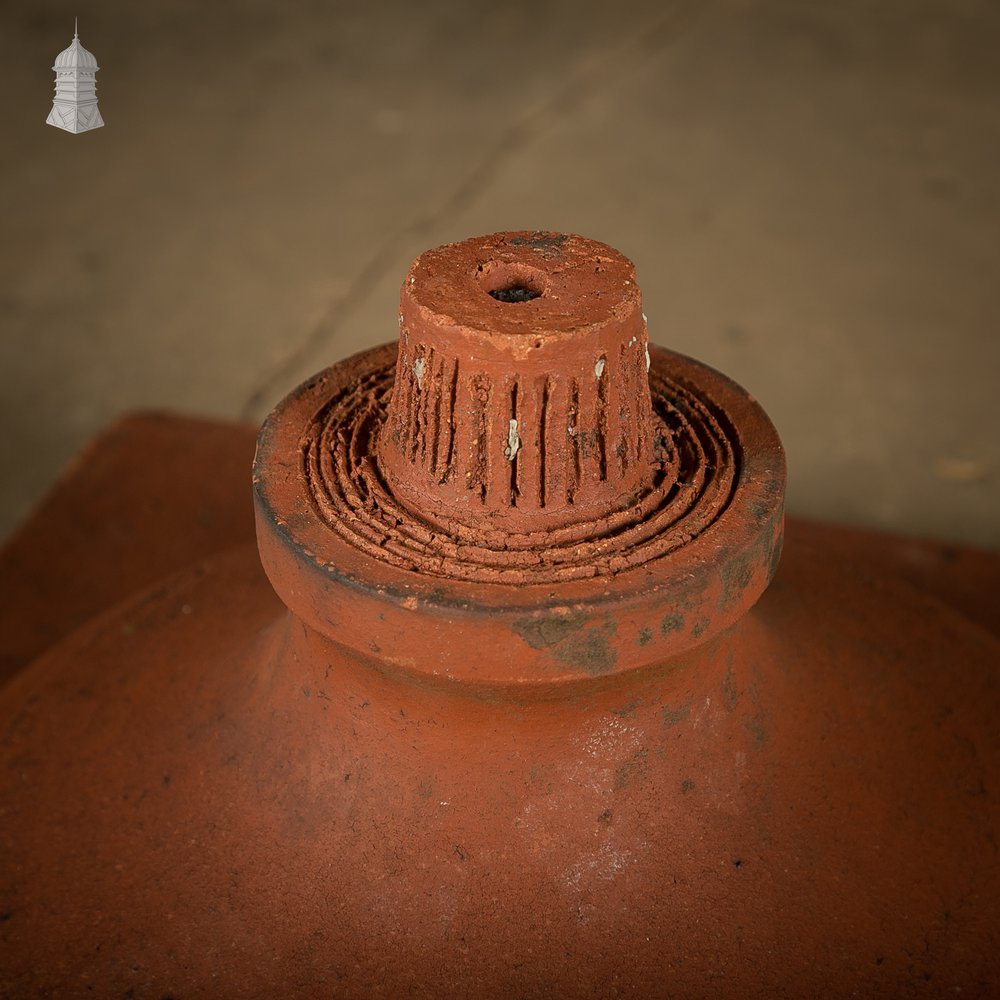 Terracotta Urn Bases, Pair of Pier Caps
