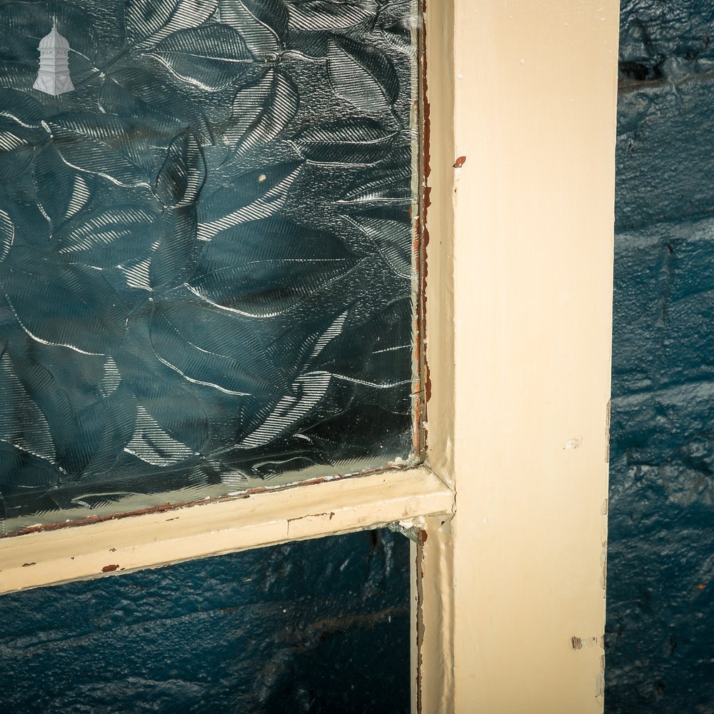 Reclaimed Glazed Door, 4 Panel, Distressed Paint