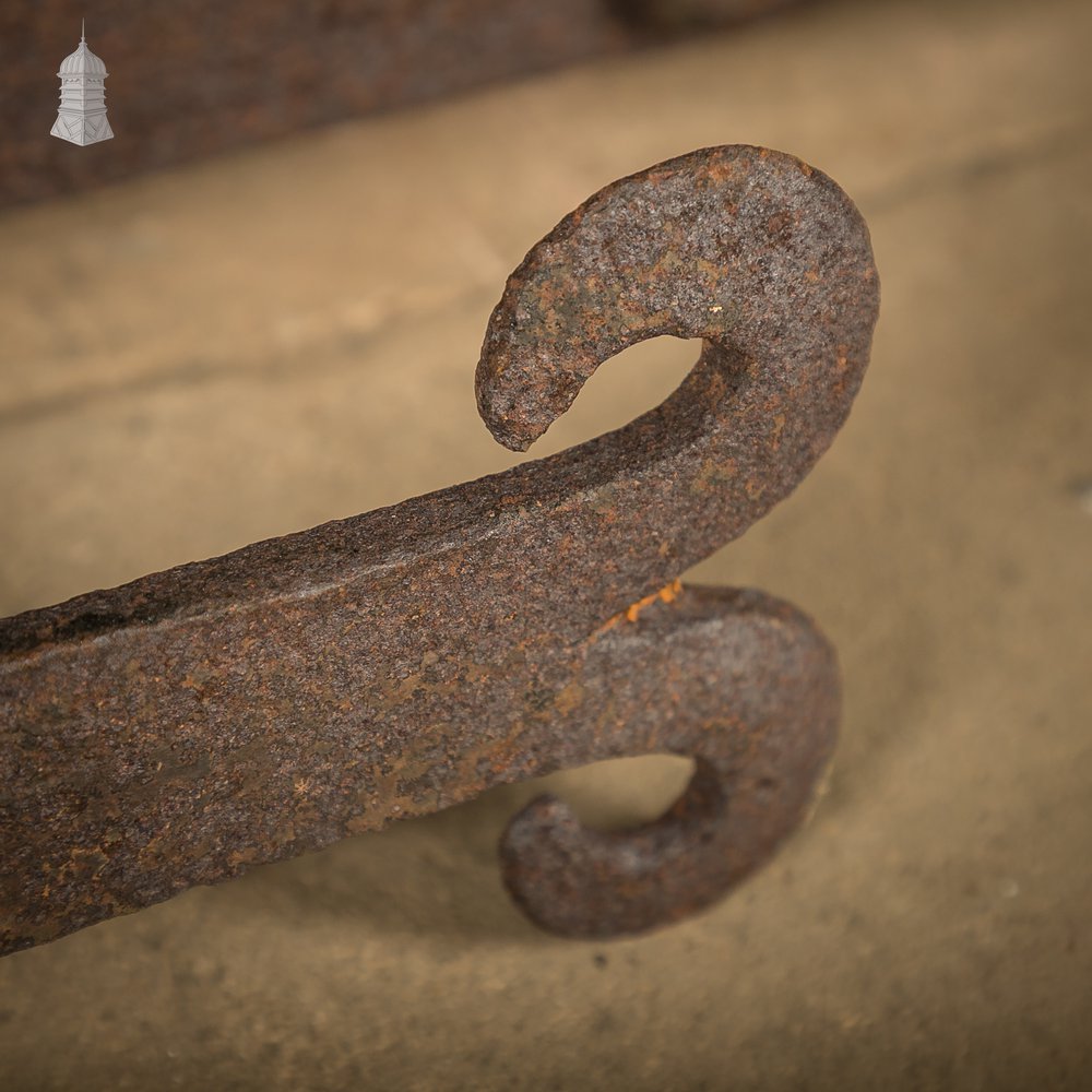 Rams Horn Wall Ties,  Set of 3 Wrought Iron Building Wall Ties