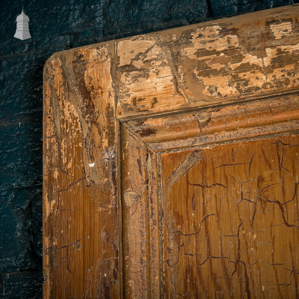 6-Panel Door, Faux Woodgrain & Distressed White Paint Finish