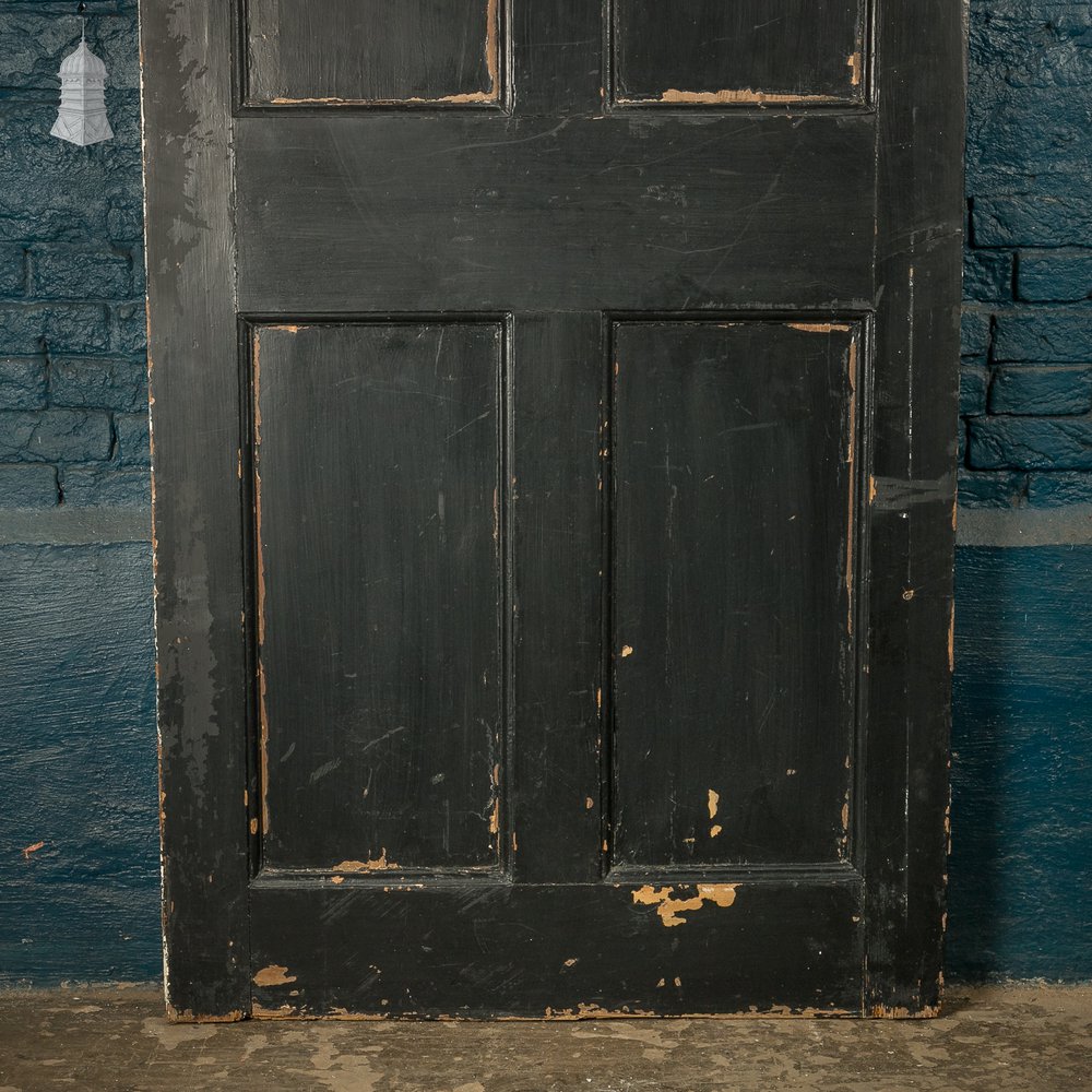 Moulded 4 Panel Door, Black & White Painted Finish