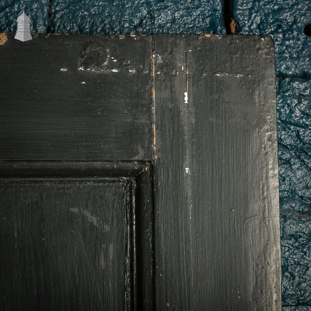 Moulded 4 Panel Door, Black & White Painted Finish