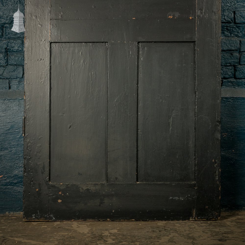 4-Panel Door, Distressed Black Painted Finish