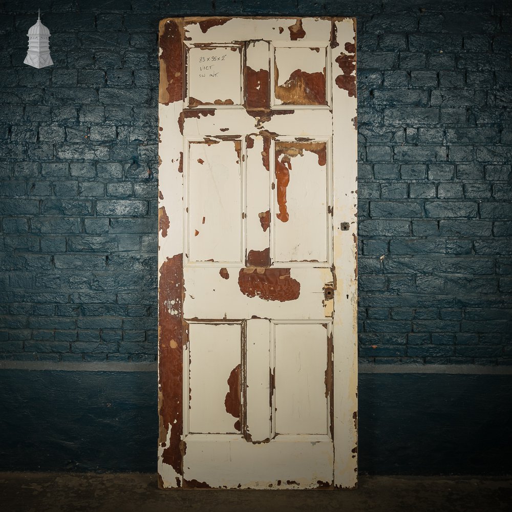 6-Panel Moulded Wooden Door