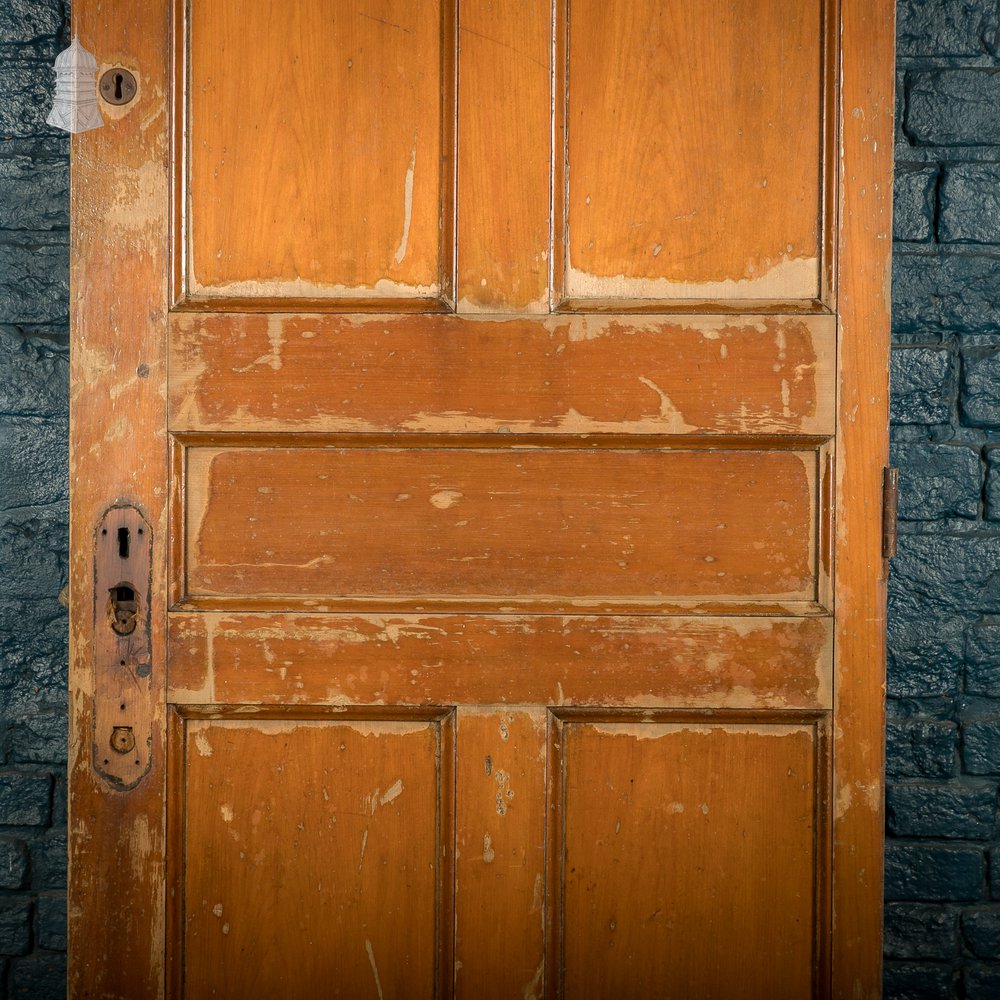 Moulded 5-panel Wooden Door with a Varnished Finish