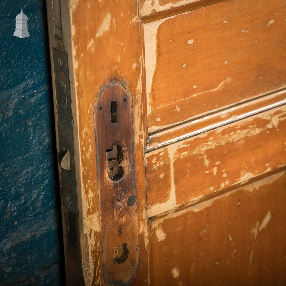 Moulded 5-panel Wooden Door with a Varnished Finish