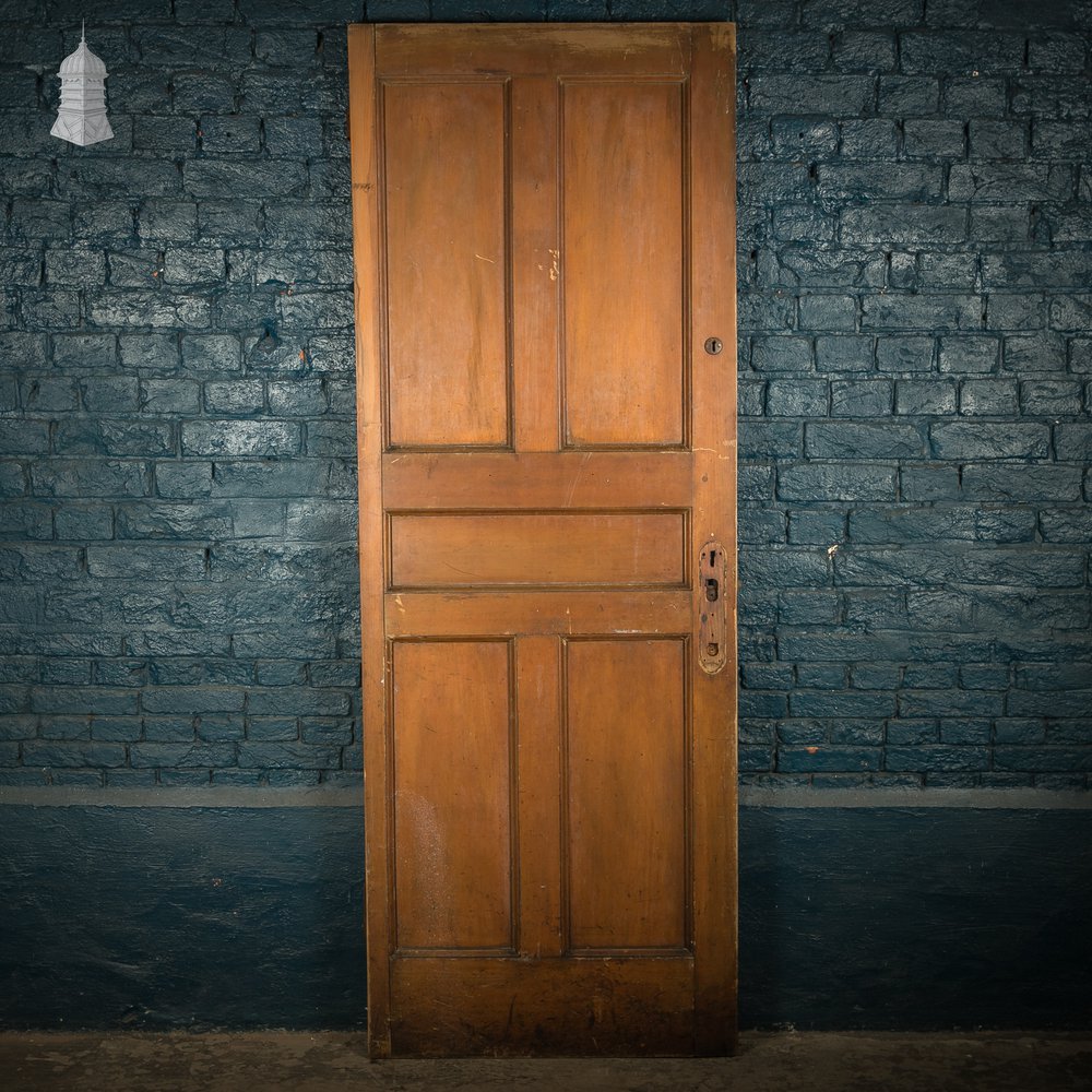 Moulded 5-panel Wooden Door with a Varnished Finish