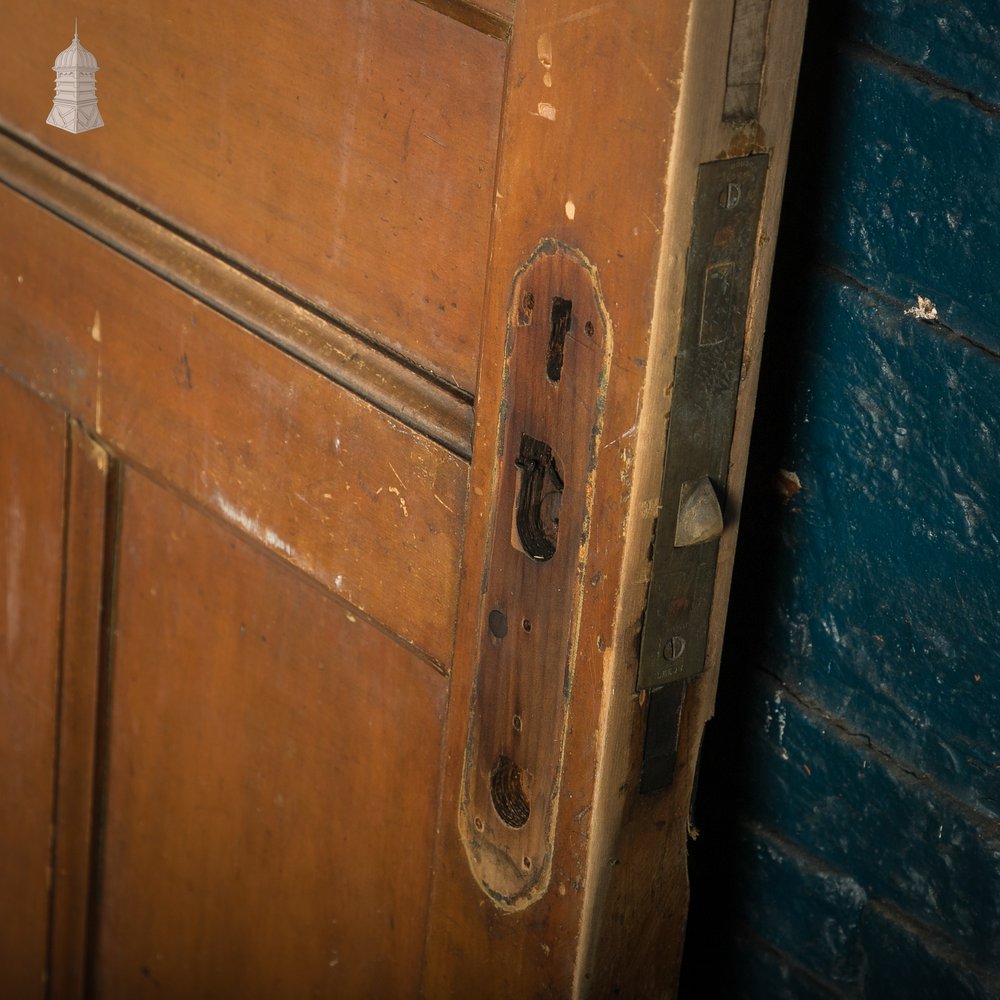 Moulded 5-panel Wooden Door with a Varnished Finish