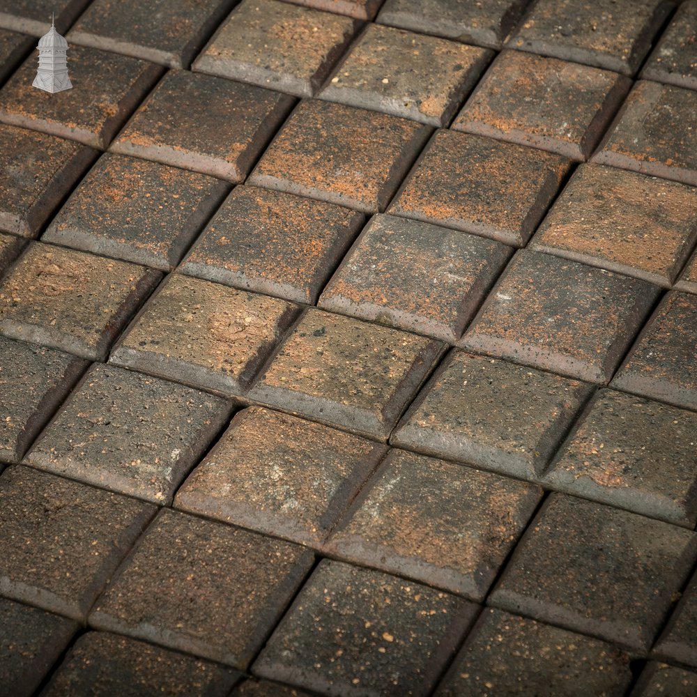 Reclaimed Stable Bricks, 258 Pavers, Worn Face, Staffordshire Blue 2 Block
