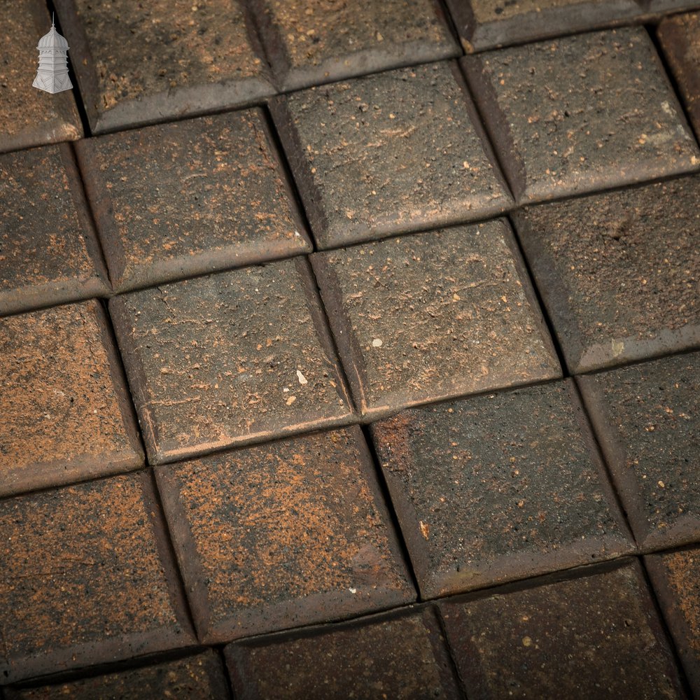 Reclaimed Stable Bricks, 258 Pavers, Worn Face, Staffordshire Blue 2 Block