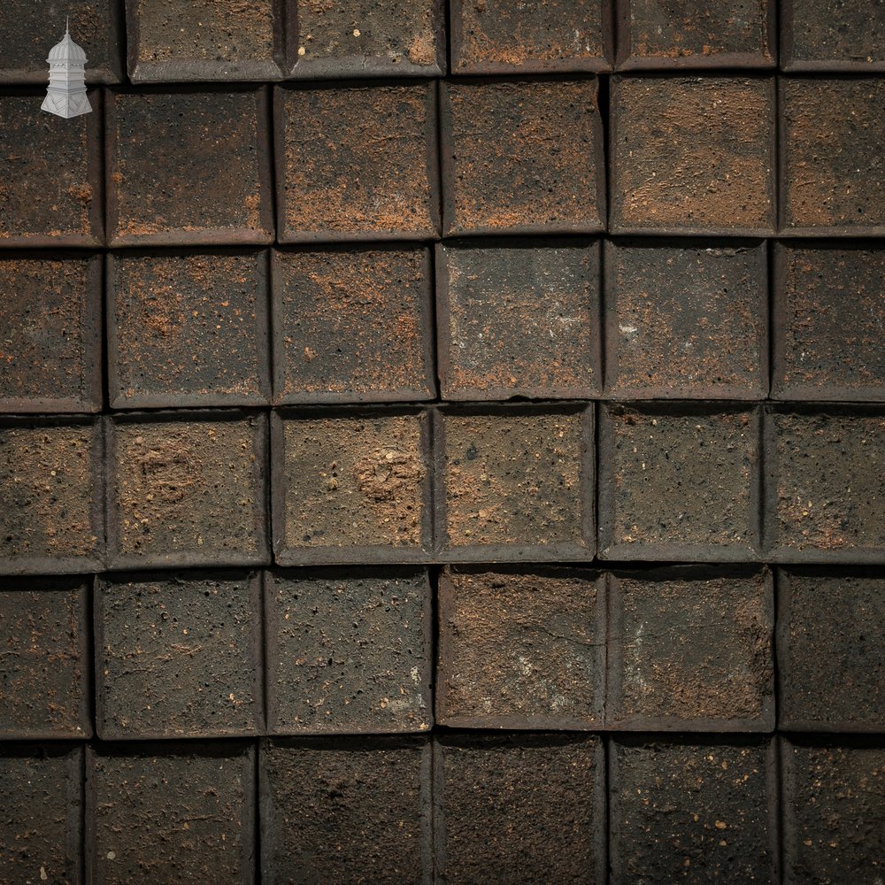 Reclaimed Stable Bricks, 258 Pavers, Worn Face, Staffordshire Blue 2 Block