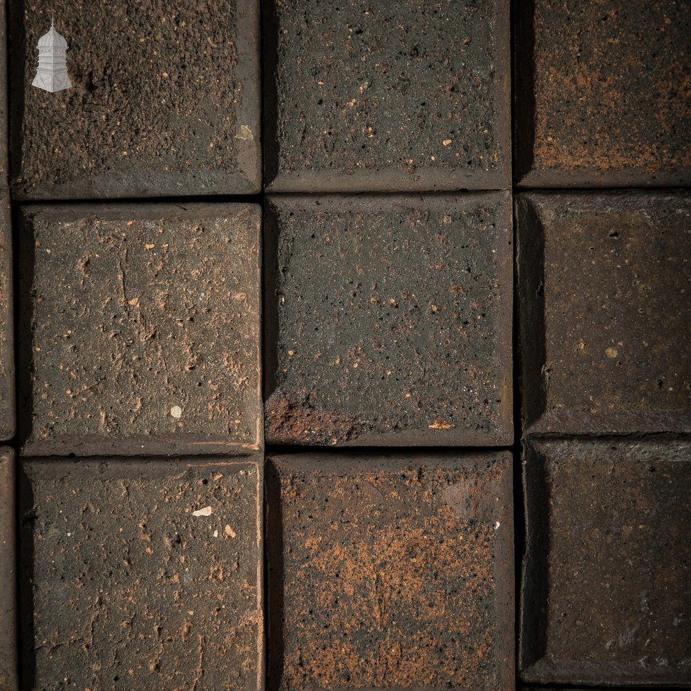 Reclaimed Stable Bricks, 258 Pavers, Worn Face, Staffordshire Blue 2 Block