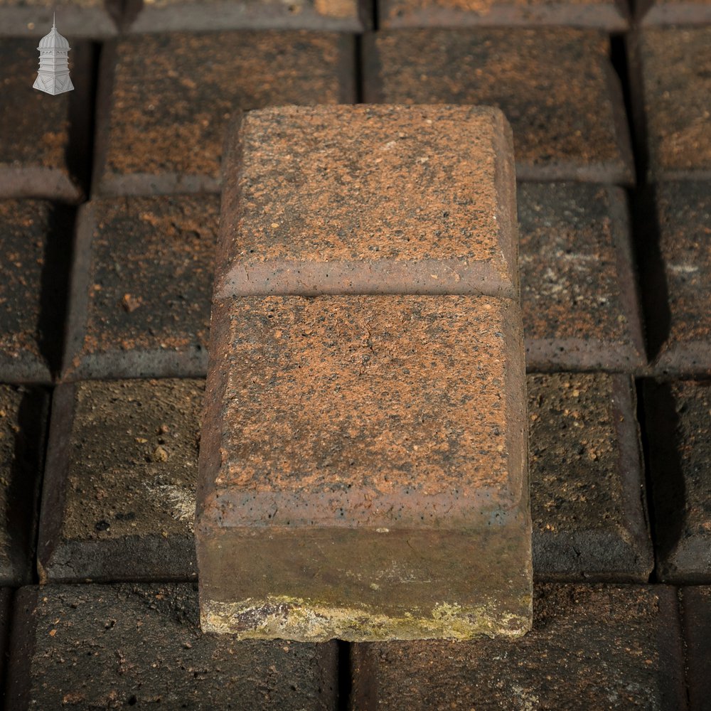 Reclaimed Stable Bricks, 258 Pavers, Worn Face, Staffordshire Blue 2 Block