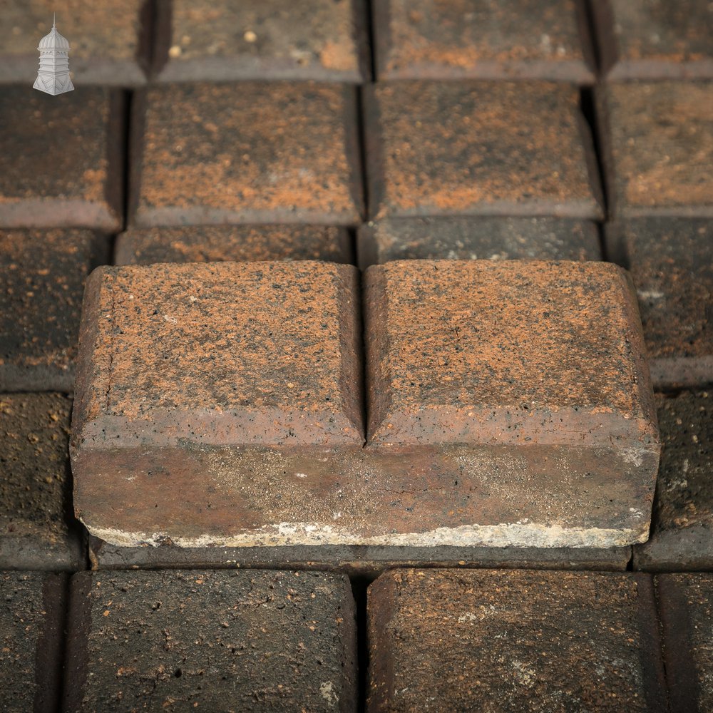 Reclaimed Stable Bricks, 258 Pavers, Worn Face, Staffordshire Blue 2 Block