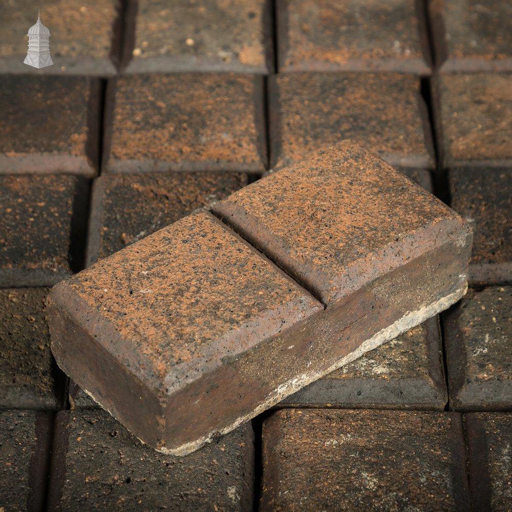 Reclaimed Stable Bricks, 258 Pavers, Worn Face, Staffordshire Blue 2 Block