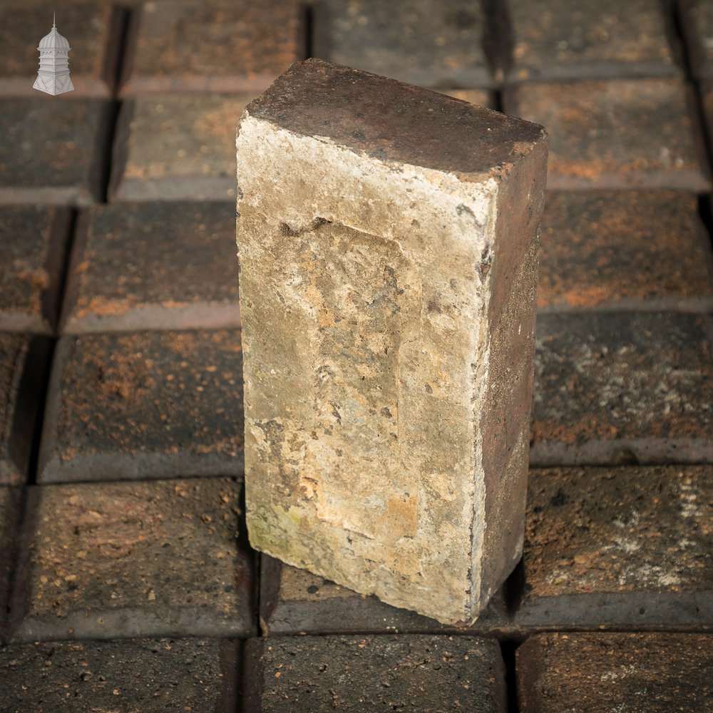 Reclaimed Stable Bricks, 258 Pavers, Worn Face, Staffordshire Blue 2 Block
