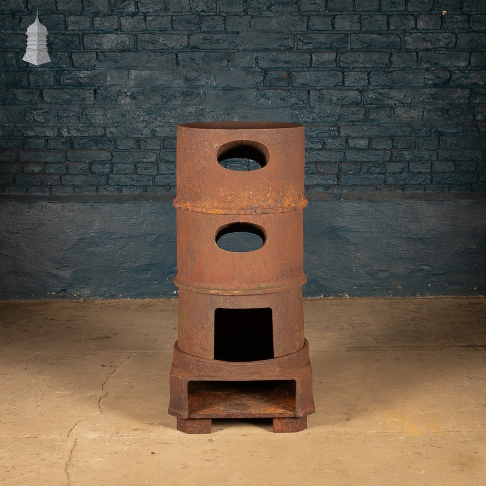 Industrial Stove or Furnace Body, Reclaimed, Cast Iron