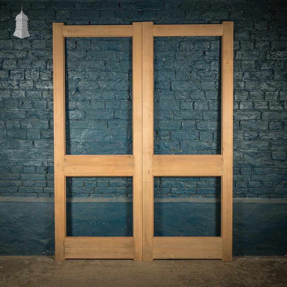 Glazed Double Doors, Douglas Fir, Unfinished